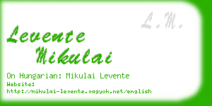 levente mikulai business card